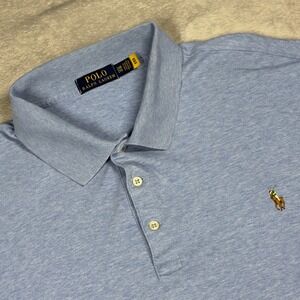 Polo Ralph Lauren Polo Shirt Mens 2XB Blue Soft Cotton Big & Tall Short Sleeve